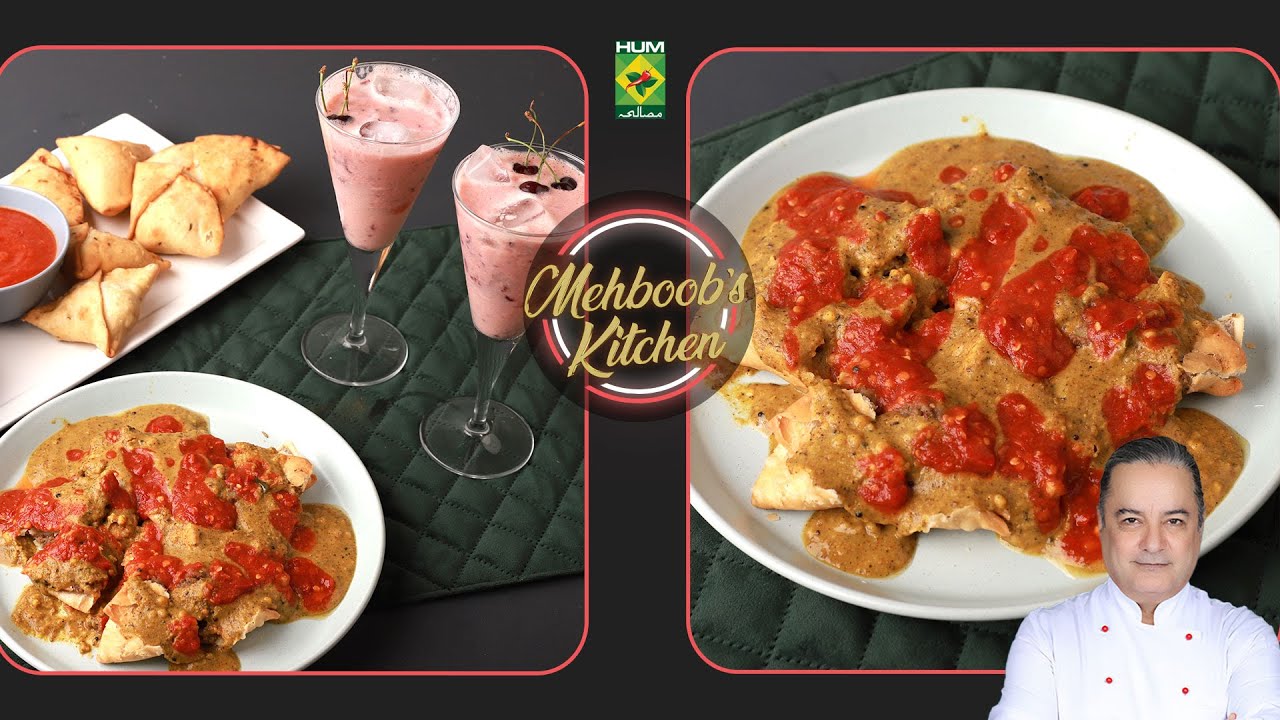 Mahbob S Karhi Samosa Chaat & Peach Milk Shake | Mehboob's Kitchen | Chef ...