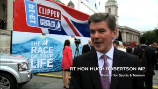 GREAT Britain yacht launched as entry in 2013 Clipper Race in Trafalgar Square, London