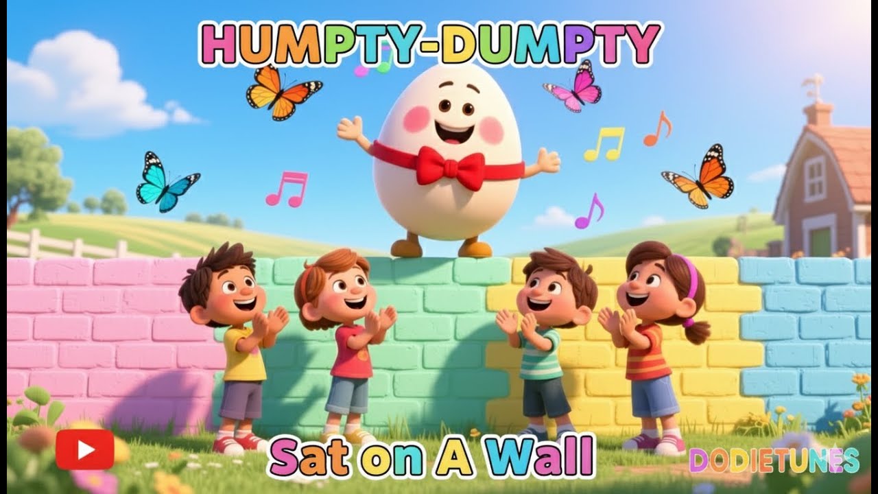 🥚Humpty Dumpty Sat on a Wall | Fun Nursery Rhyme for Kids | DodieTunes Original Song 🎶🥚
