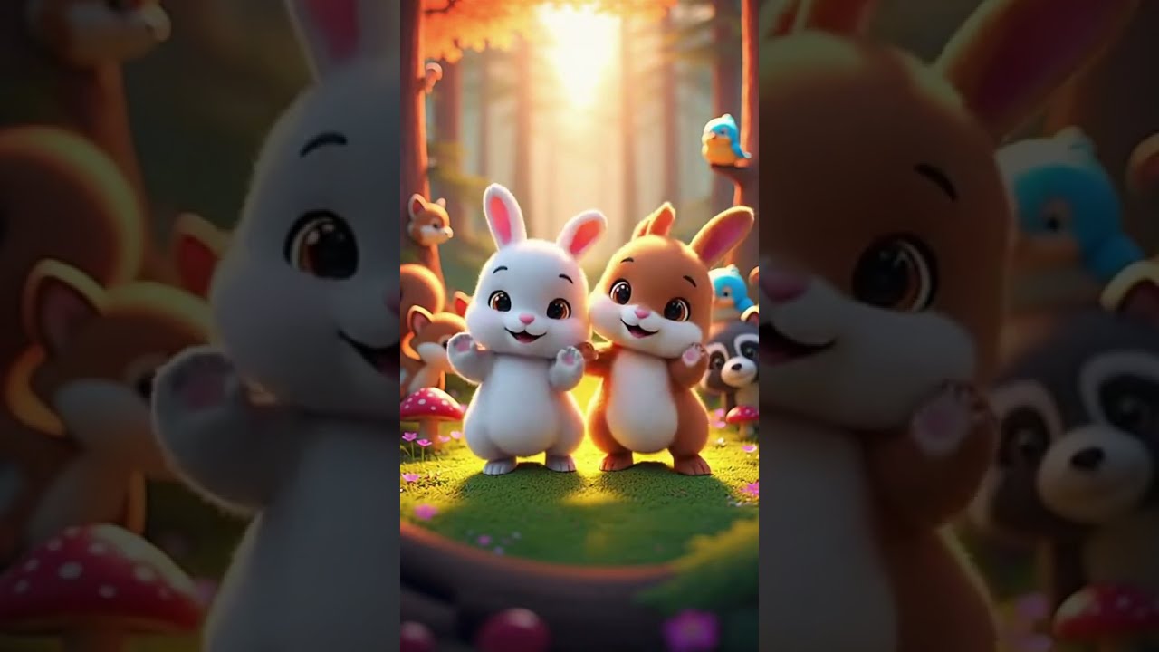 Rabbit cartoon - My Little Bum Bum kids song.