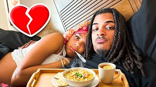 TAKING CARE OF MY SICK PREGNANT GIRLFRIEND *WORST DAY EVER*🤒