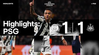 Paris Saint-Germain 1 Newcastle United 1 Uefa Champions League Highlights