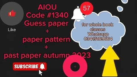 AIOU guess paper+ paper pattern+ past paper autumn 2023 code 1340 (business accounting)