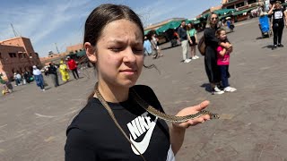 We nearly get bitten by the snake in Marrakesh