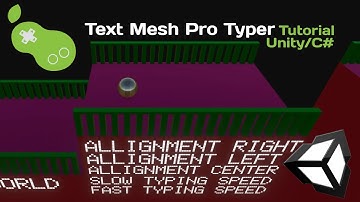 Text Mesh Pro Typer - Unity/C# Tutorial