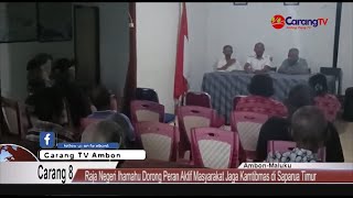 The King of Ihamahu Encourages the Community to Play an Active Role in Maintaining Public Order a...