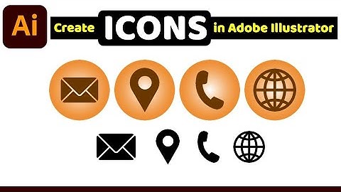 How to Create Email, Place, Phone, and Globe Icons in Illustrator | Illustrator Icon Design Guide