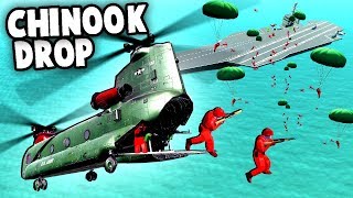 Chinook Paradrop To Take Over The Carrier Mission Impossible Ravenfield Best Mods Gameplay