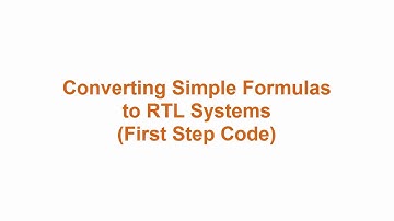 Conversion of Formula to RTL