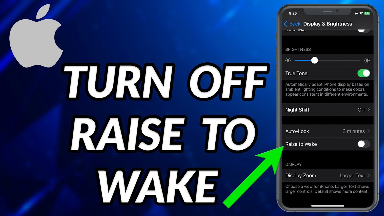 How To Turn Off Raise To Wake On iPhone