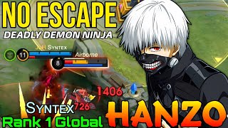 You Can't Escape Me! Hanzo Deadly Demon Ninja - Top 1 Global Hanzo by Sʏɴᴛᴇx - Mobile Legends