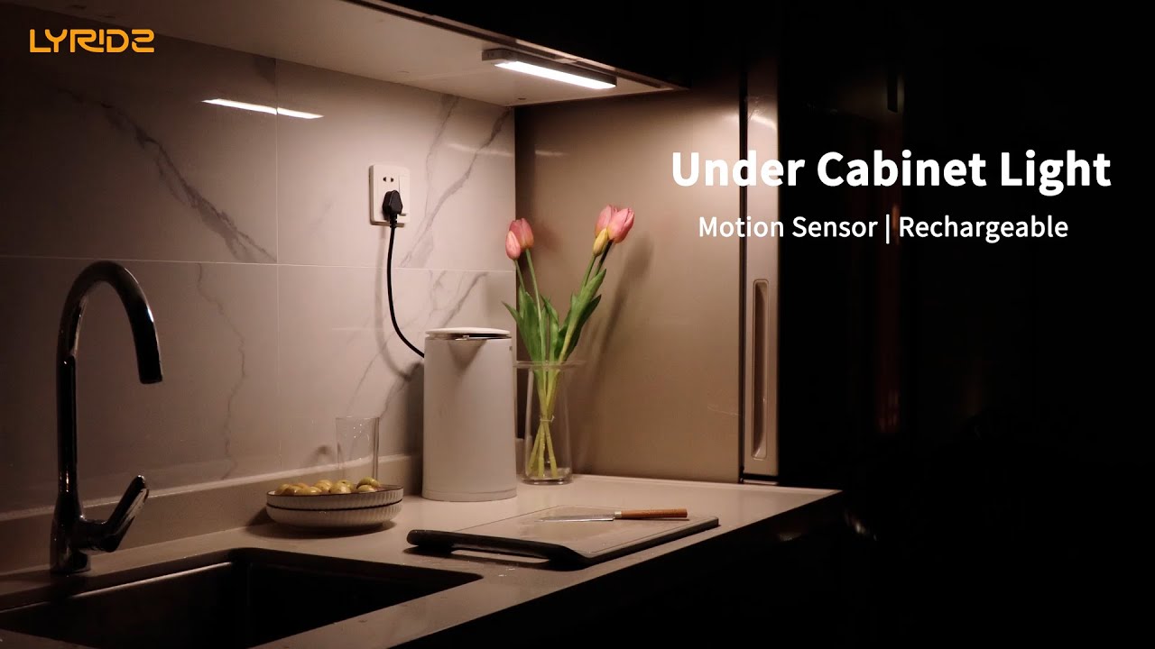LYRIDZ Under Cabinet Lights | Motion Sensor | Rechargeable | Cordless ...
