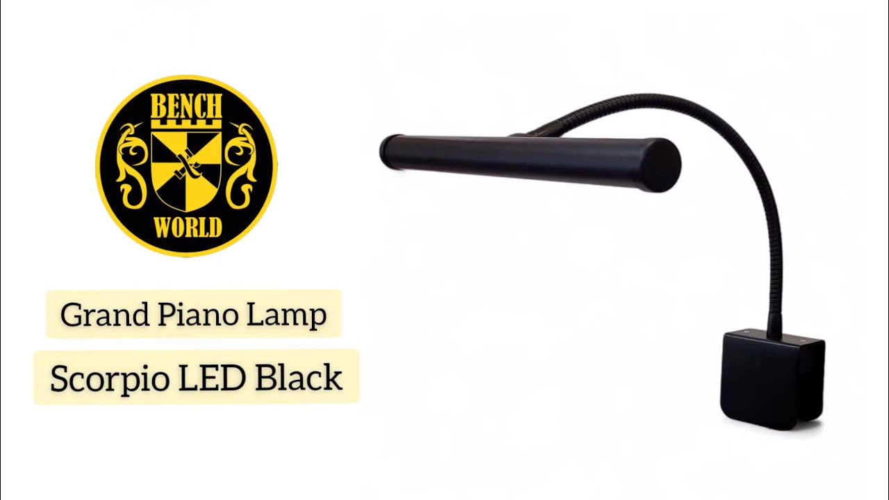 Showlite lámpara de piano LED plateado mate