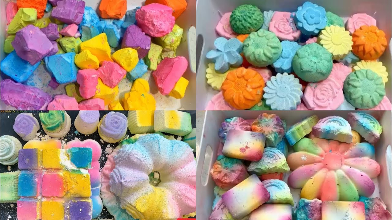 @powdercrumblesasmr3604 Beautiful Colorful Gym Chalk Reforms & Dyed GC ...