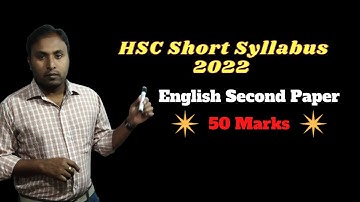 HSC Short Syllabus 2022 || English 2nd Paper || Re-revised Syllabus
