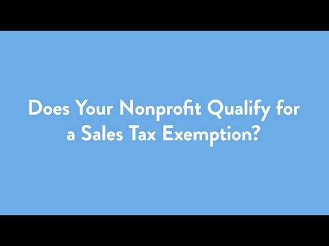 Obtaining Sales Tax Exemption for Nonprofits