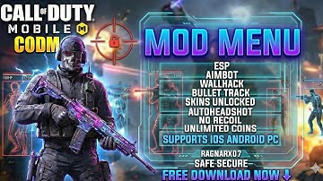 FREE CODM MOD MENU APK COD MOBILE WALLHACK AIMBOT  ESP | DOWNLOAD CHEATS NO RECOIL CODM APP IOS CP 