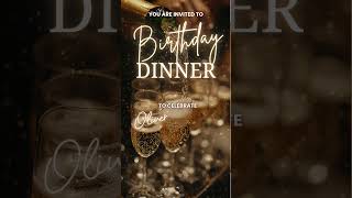 Gold Sparkle Birthday Invitation for Men | Editable Canva Template