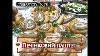 Печінковий паштет з маслом. Закуска / Печеночный паштет / Liver pate