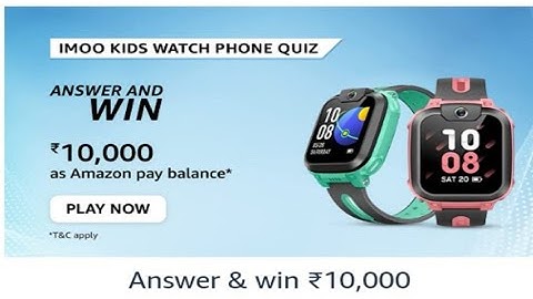 Amazon Funzone imoo kids watch Phone Quiz Answers Today|17 February 2023|