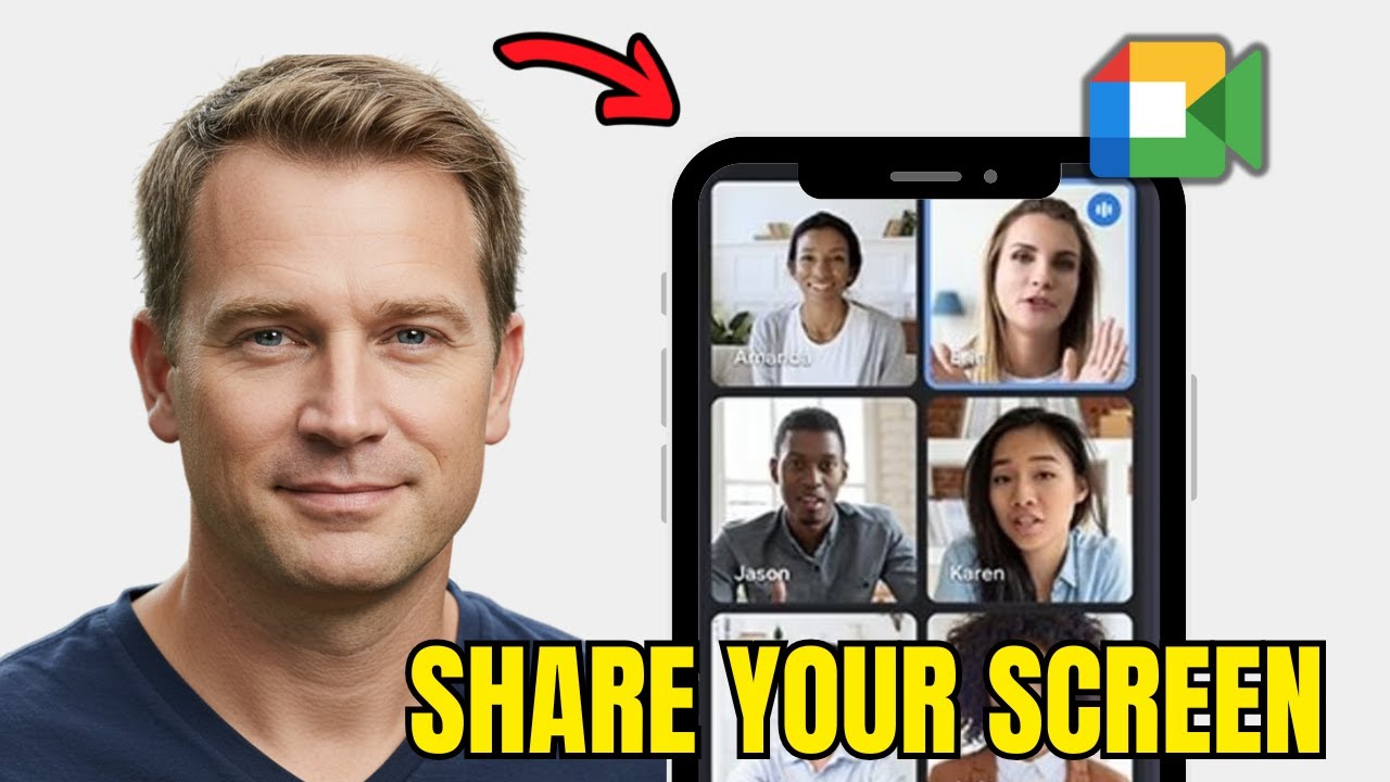 How to Share Screen During Meeting in Google Meet Mobile App