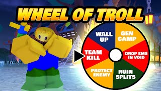 I TROLLED my Team in BedWars using the Wheel of Troll