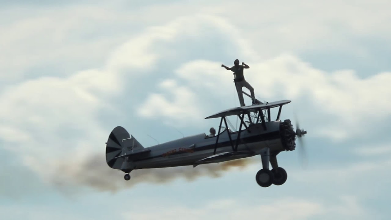 Joe Bender Wing Walking with Chuck Tippett - Flying Circus Airshow 2020  -  50th Anniversary