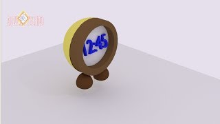 simple 3d digital clock with blender semplice orologio digitale 3d con blender screenshot 2