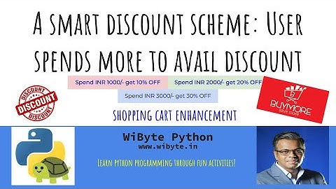 1. Shopping Cart 2 (Enhancements): Ensuring discount is less than the extra amount user has to spend