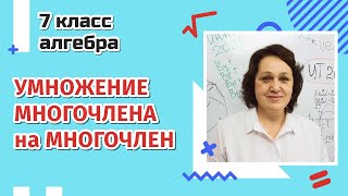 Умножение многочлена на многочлен. 7 класс. Алгебра.