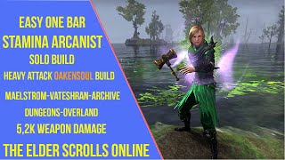 Easy One Bar Stamina Arcanist Solo Build for ESO Gold Road - Solo Stamarc Build