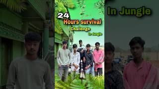 We spend 24 hours in a dangerous Jungle 🌴 #challange #jungle #shorts