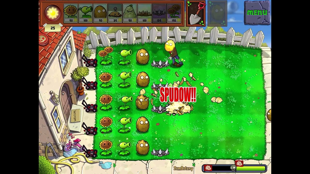 Playing zombotany because I have to go to school