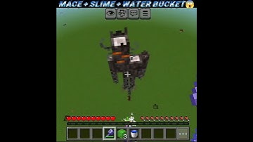 Mace+slime block+water bucket MLG😱
