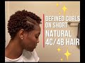 How To Style and Define Curls On Short Natural 4C/4B Hair/ Wash ‘n Go