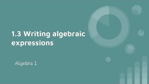 1.3 Translating verbal expressions