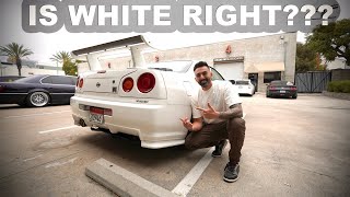 Taking Delivery of my first QM1 WHITE R34 GTR VSPEC in the USA!