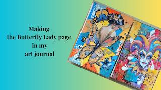 Making the butterfly lady page in my art journal #craft