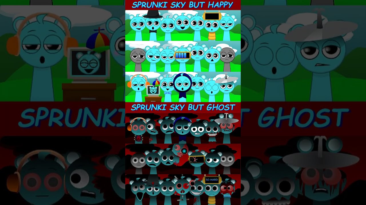 Sprunki Sky But Happy Vs Ghost Legendary Battle Viralshorts Roblox