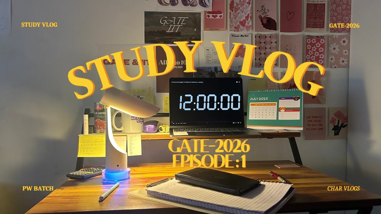 Study Vlog 📖| GATE-2026 | 4 hour study🕓 | productive day