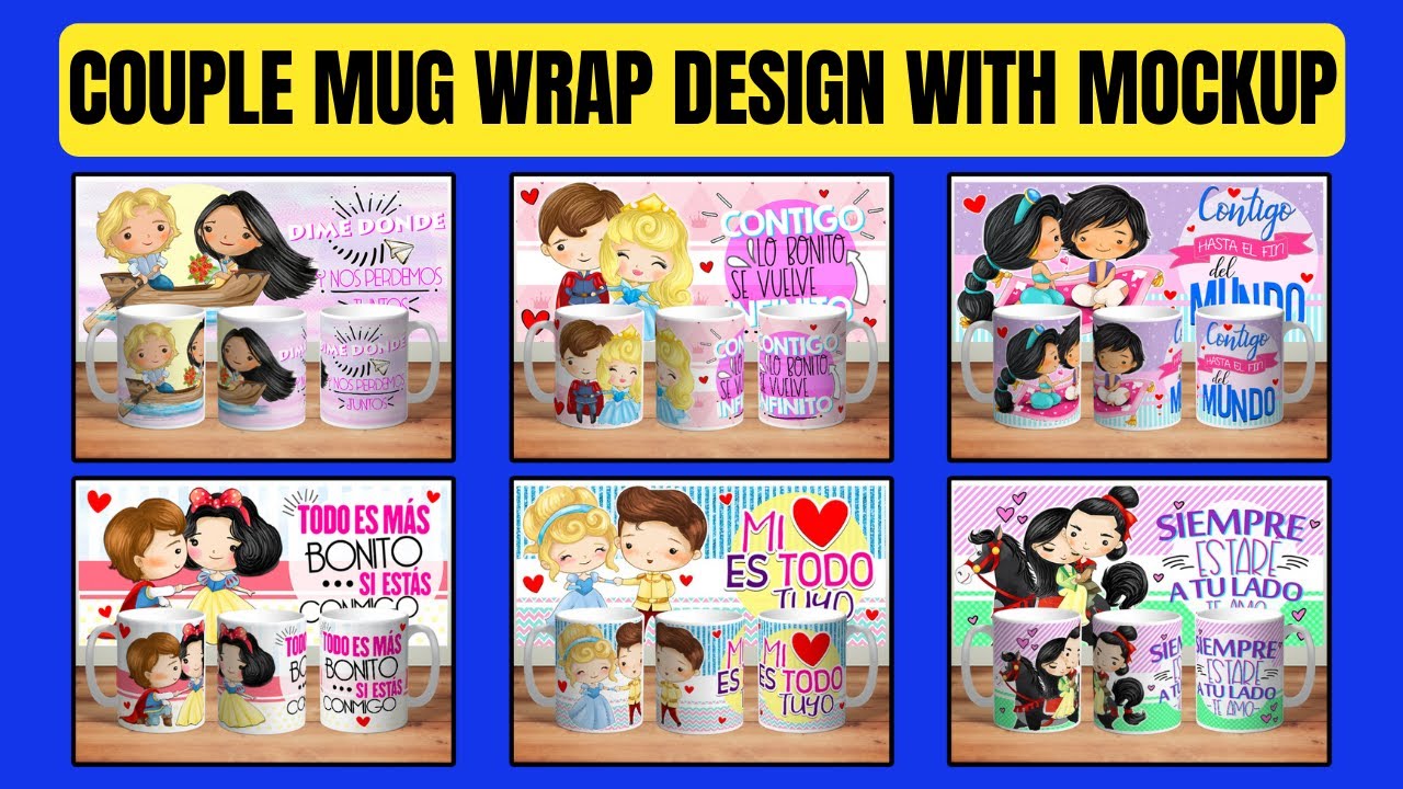 FREE COUPLE MUG WRAP DESIGN WITH FREE MOCKUP | MS WORD PRINTING | TAGALOG TUTORIAL