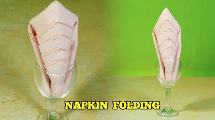 ROMANTIC DIAMOND NAPKIN FOLDING IN THE GLASS