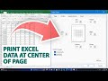 Print Excel Sheet Data At Center Of Paper | Top Center | Left Center | Middle Center #Excel