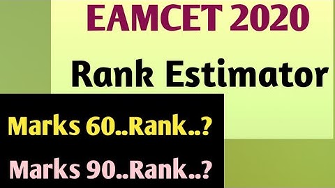 Eamcet rank Calculator/ Eamcet rank predictor/How to calculate EAMCET score