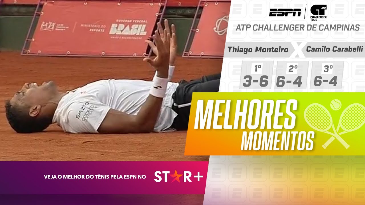 Thiago Monteiro vira contra Carabelli e é CAMPEÃO do ATP Challenger de Campinas