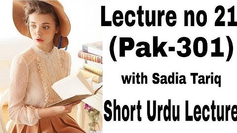 Lecture no 21 (Pak-301)#V.uShort Urdu Lecture With Sadia Tariq