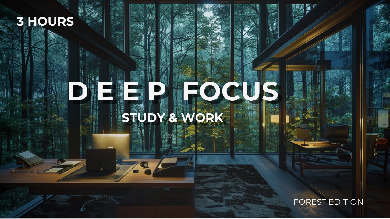 Forest Glass House Deep Focus | 3 Hours Study & Work Music (No Lyrics)
