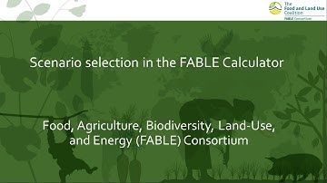 1. Scenario selection in the FABLE Calculator