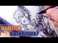 Drawing NARUTO As Black Clover Demon - Anime Manga Sketch