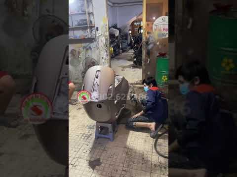 Video Sơn xe Piaggio Vespa Sprint màu vàng cát mới 2021 cực... - youtube